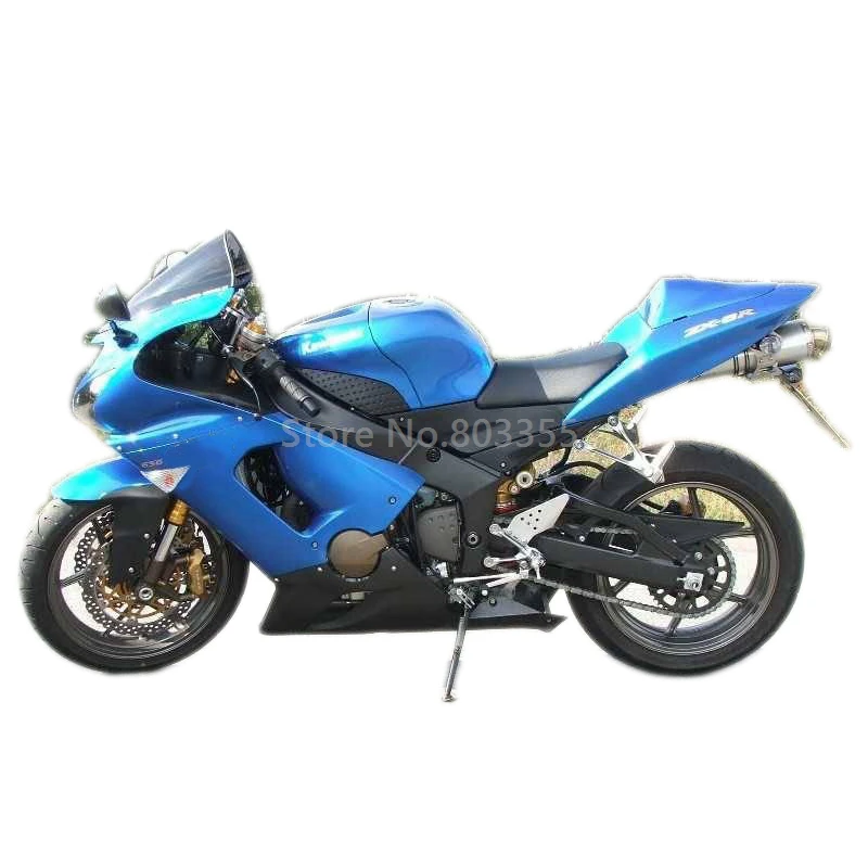 Injection Fairings Kits Set For Kawasaki Zx6r 2005 2006 Blue Yellow
