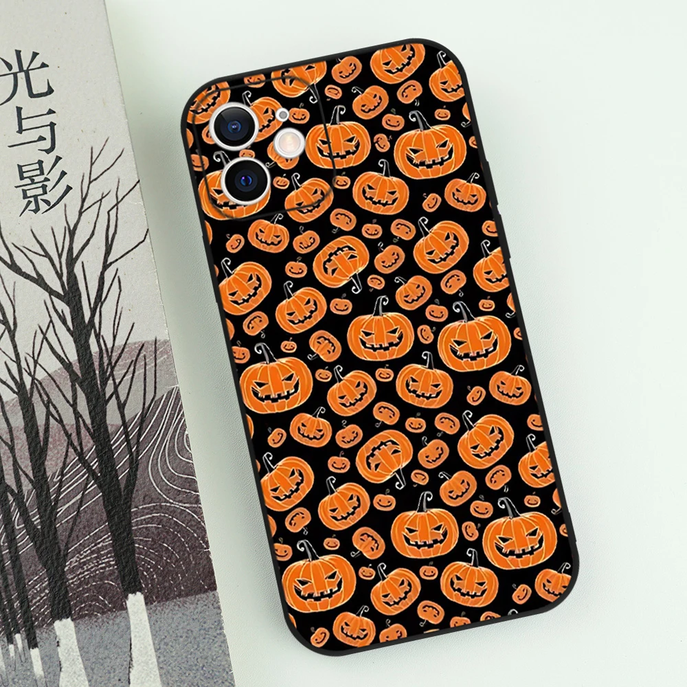 Halloween-Themed Funny Pumpkin Shockproof Non-Slip Phone Case Cover
