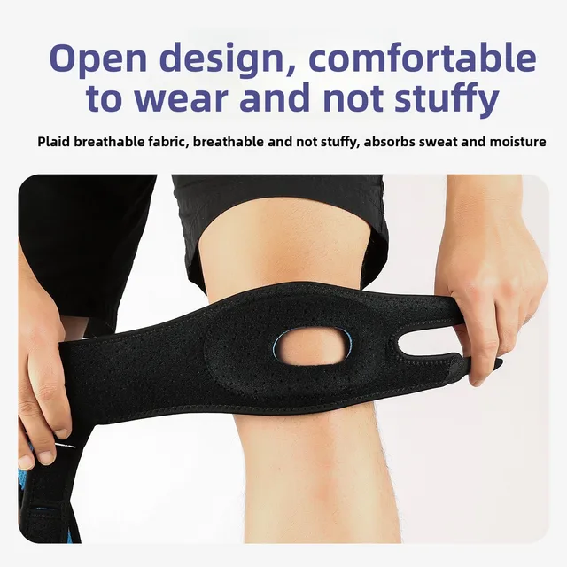 1PCS O-Shape Sports Kneepad Double Patellar Knee Patella Tendon Support Strap Brace Pad Protector Open Knee Wrap Band Fitness 5