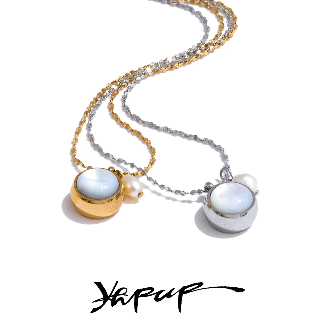 Yhpup Necklace Pendant Stainless Steel Jewelry