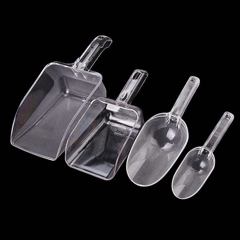 Plastic Large Ice Scoop Scale Hopper Home Kitchen Flour Food Candy Sugar Scraper Scoops Bar Garden Tools 4