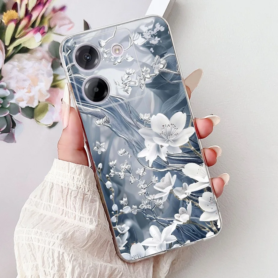 Luxury Fashion Painted Clear Silicone Phone Case - Slim Design