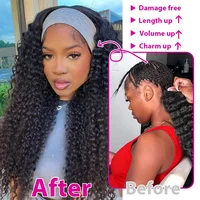 Extensions de cheveux humains bouclés Luvin, 30-34 pouces, ondulations profondes, bruts, 1, 3 ou 4 mèches, non traités, double trame 5