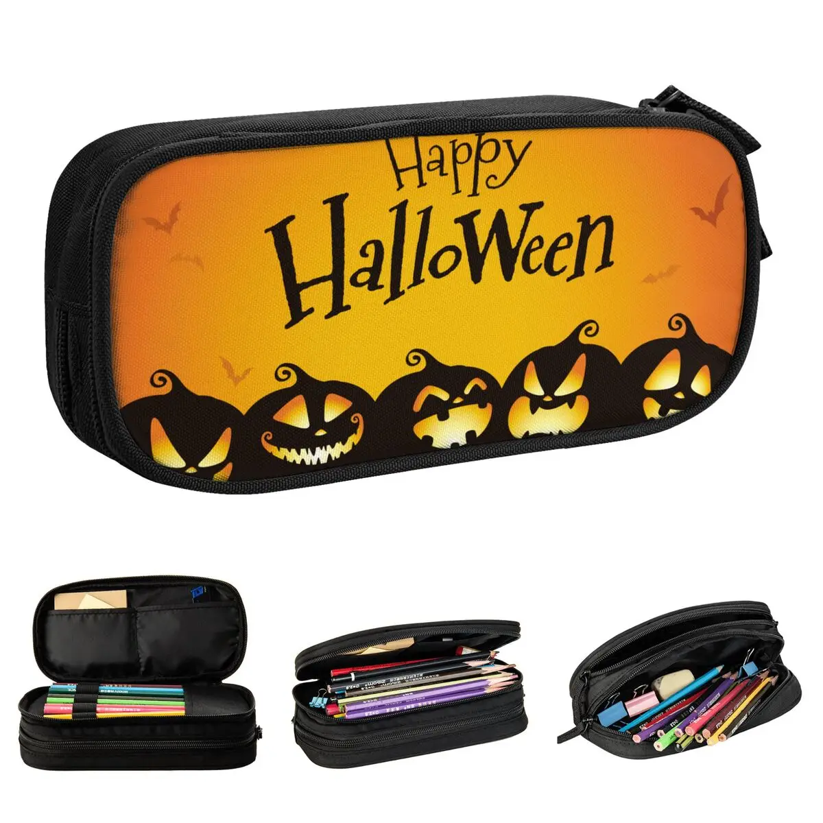 

Fashion Prepare Yourself For Halloween Night Pencil Case Pencil Box Pen Box for Student Big Bags School Supplies Stationery