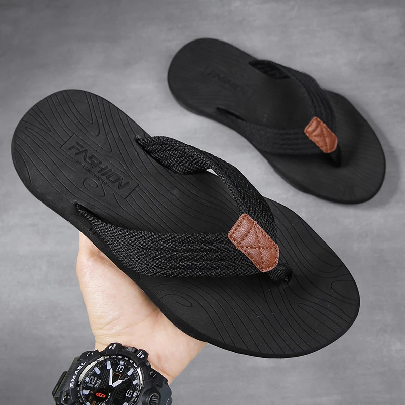 Flip Flops Men Summer Beach Flip Flops Casual Breathable Thicken Beach Slippers Outdoor