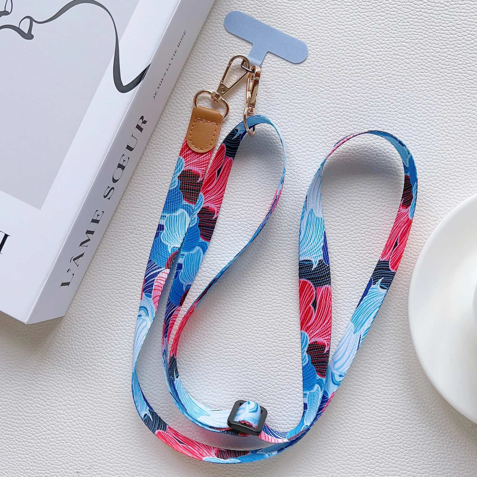 Retro Pattern Crossbody Phone Strap with Adjustable Length - Universal Antilost Neck Lanyard