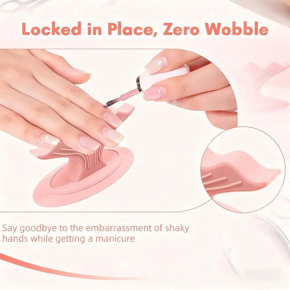 Soft Silicone Manicure Finger Support Stand Non-slip Portable Nail Art Finger Holder Nails Locator Nail Arts Accessories