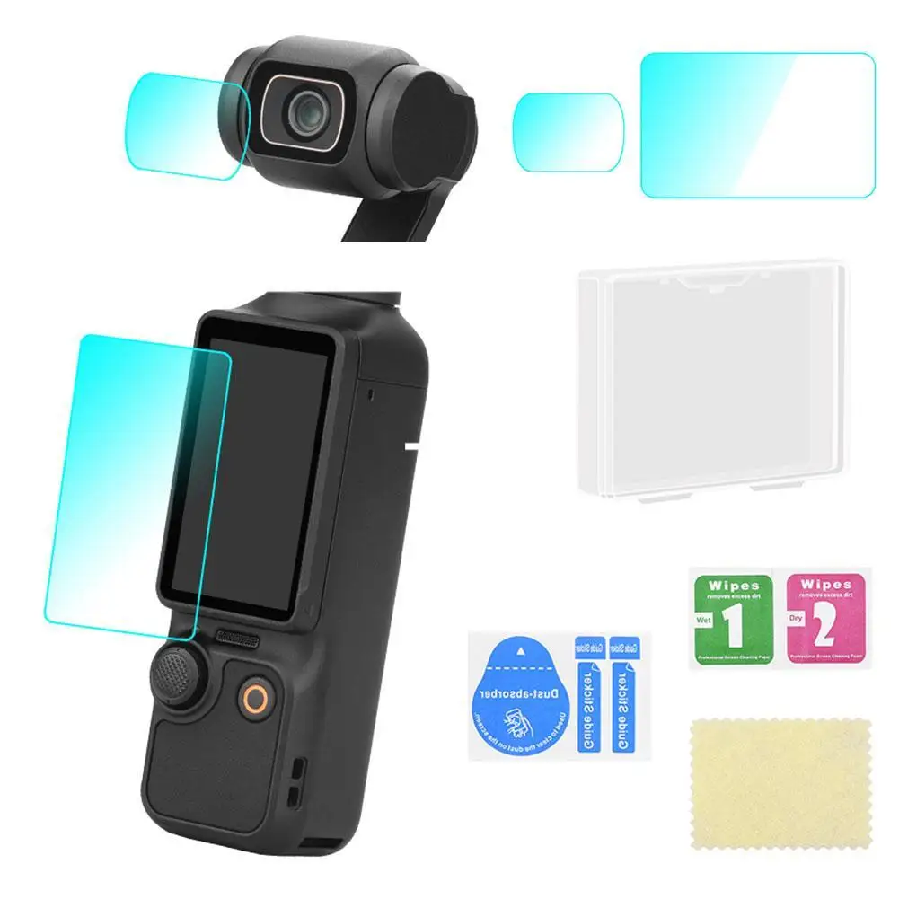 

For OSMO POCKET 3 Glass Film 0.33mm High-hardness Tempered Glass Ultra-thin Lens Protective Film For DJI Camera Accessories