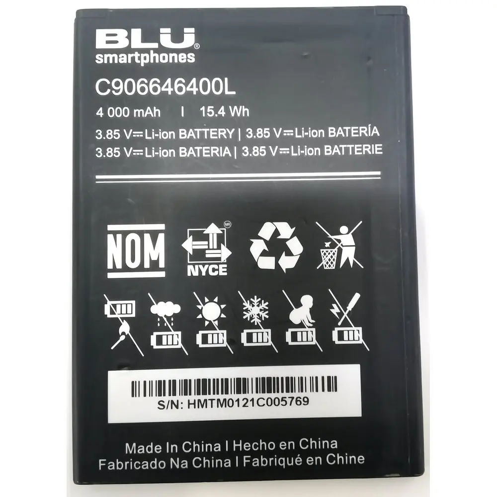 

3.85V 4000mAh Original BLU C906646400L Replacement Mobile Phone Battery