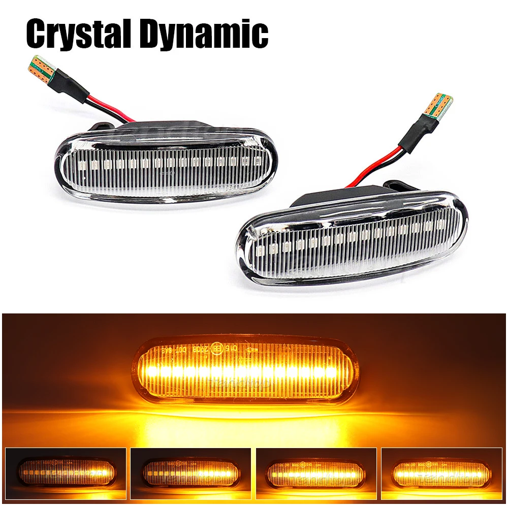 ตัวเลือกสินค้า ไฟเลี้ยว LED สีเหลืองอำพัน แบบไดนามิก สำหรับรถยนต์หลายรุ่น