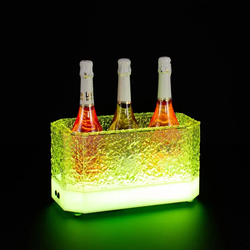 bar KTV luminous wine seat colorful frozen transparent acrylic neon led champagne rack for party bar nightclub
