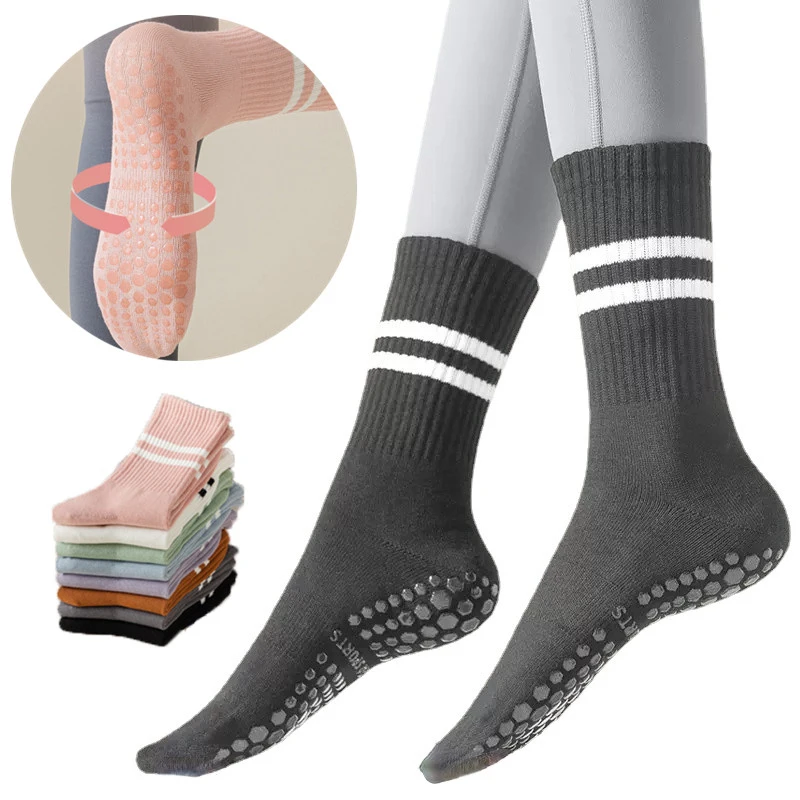

Non-slip Yoga Silicone Indoor Socks Fitness socks gym Floor Socks Dance Pilates Sports Socks Mid-tube Bottom Professional socks