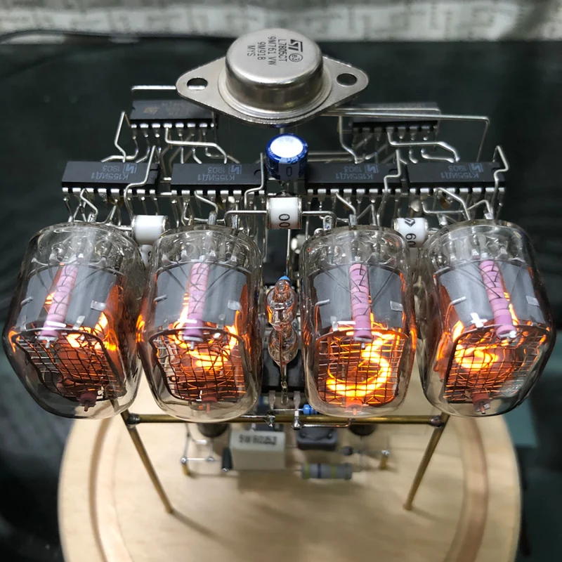 In12 nixie-レトロなスチームパンクの時計,チューブ付き,創造的