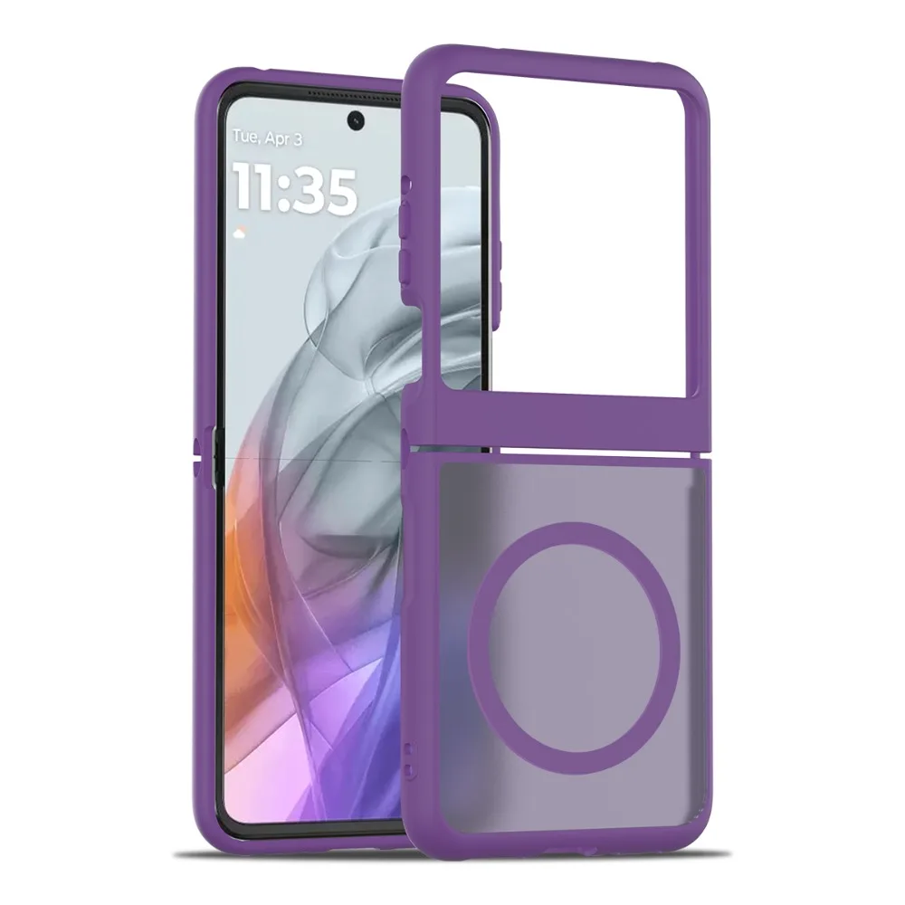 Translucent Magnetic Shockproof TPU Phone Case - Matte Finish