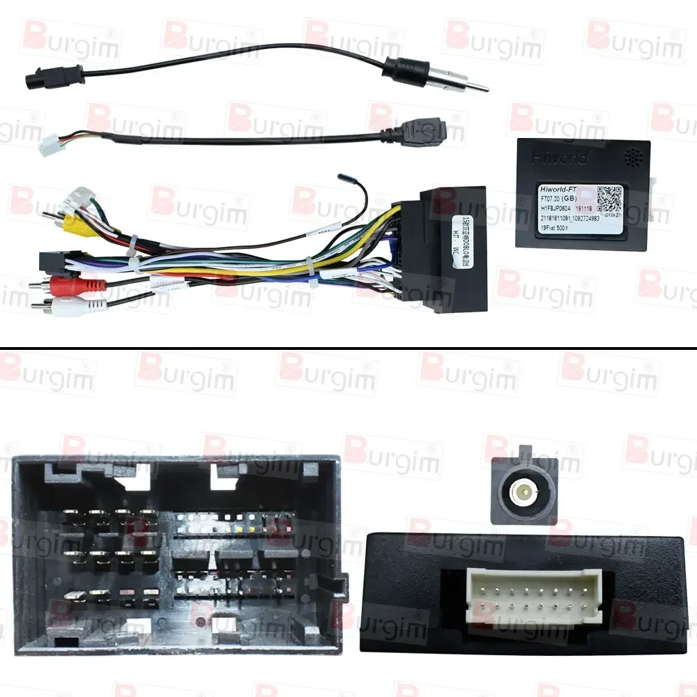 Burgim Car Android Radio Frame For Fiat Ducato Peugeot Boxer Citroen Jumper 2006- 9 inch Stereo Panel Harness Wire Canbus radio installation frame radio frame radio installation accessories radio panel
