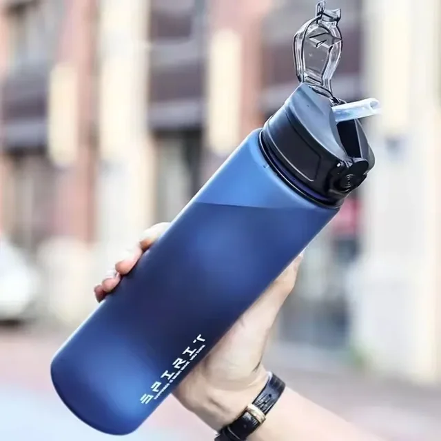 750ml Sports Water Bottle Leak Proof Handheld Drinking Straw Mug Fitness Outdoor Travel Portable Mug with Carrying Cord 3