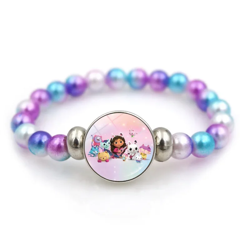 Gabby pulsera de casa de muñecas, pulsera con cuentas de moda, accesorios de joyería de Anime de dibujos animados, regalo de cumpleaños para niños y niñas