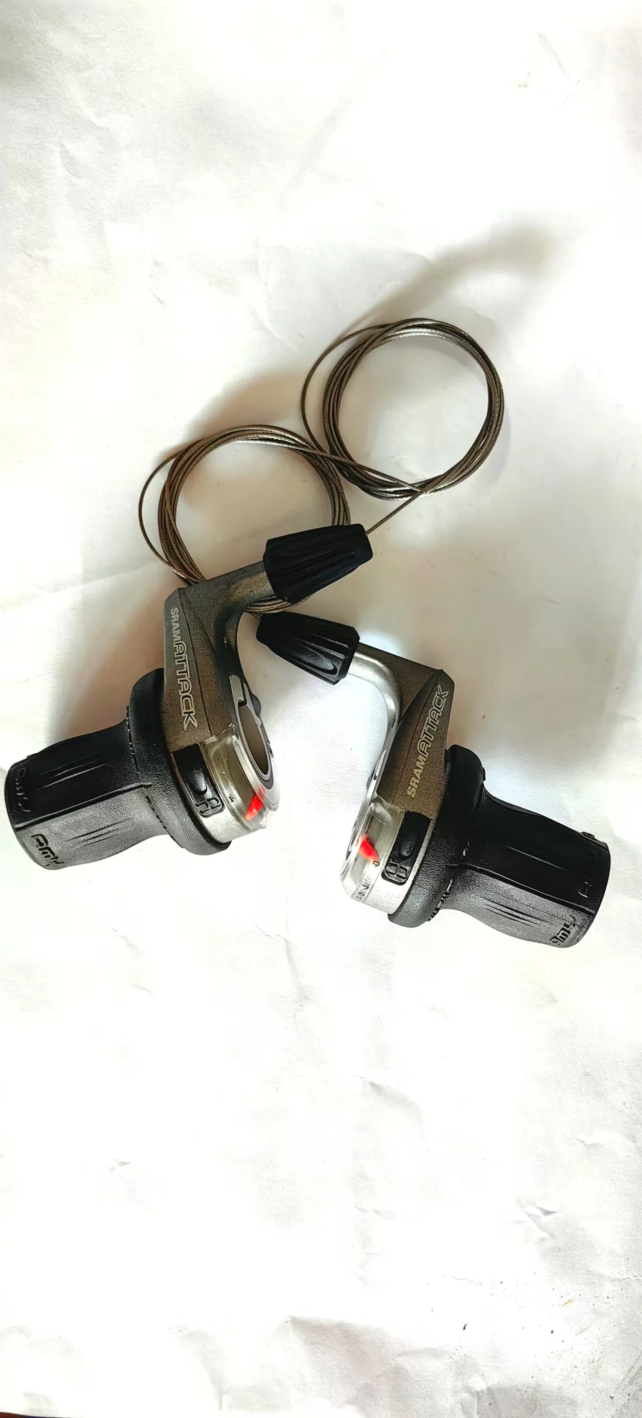 Vintage bicycle Shifter for SRAM Attack GRIPSHIFT Front & Rear set 3x9 Speed shifter Grip