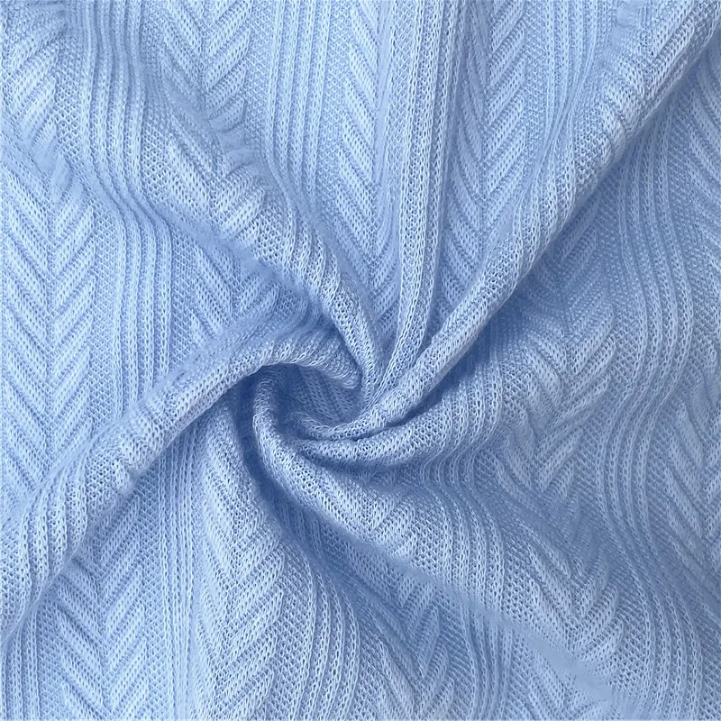 Elastic Knitted Jacquard Fabric for DIY Sewing Projects - 100x160cm Woven Texture Stretch Fabric