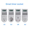Outlet Timer 12/24 Hours Cyclic Timer Lamp Switch Electronic Digital Power Socket EU UK AU US Plug Programmable Timing Socket 2