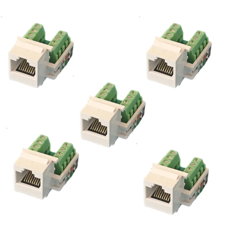 com fio, plugue de parede, preto, branco, RJ45, CAT5e, 5 pcs