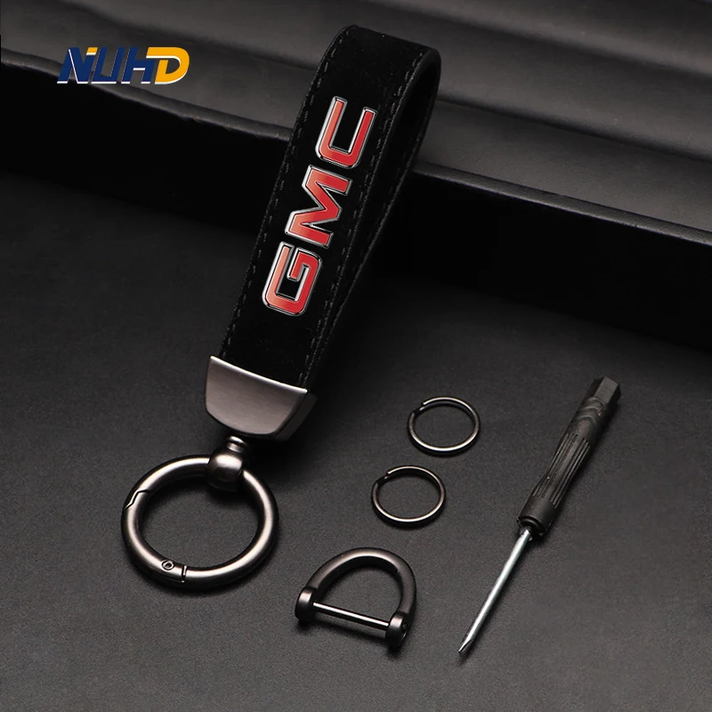 

Suede Car Keychain For GMC Ford Lincoln Chevrolet Buick Cadillac Jeep Dodge Chrysler Auto Key Rings Metal Anti-loss Accessories