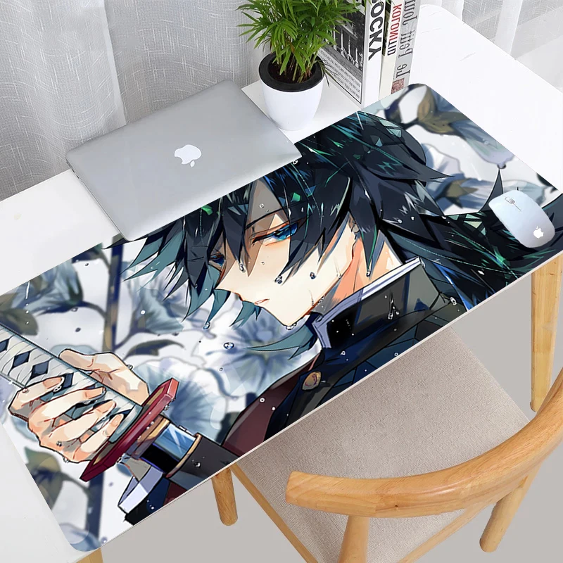

Anime Japan Giyu Tomioka Demon Slayer Large Mousepad 900x400 Laptop Keyboard Office Soft Table Mat PC Gaming Rubber Mouse Pad