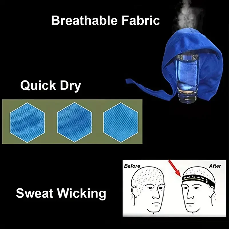 Breathable Unisex Skull Cap for Outdoor Cycling and Fishing - Quick Drying Helmet Liner with Moisture Wicking Technology