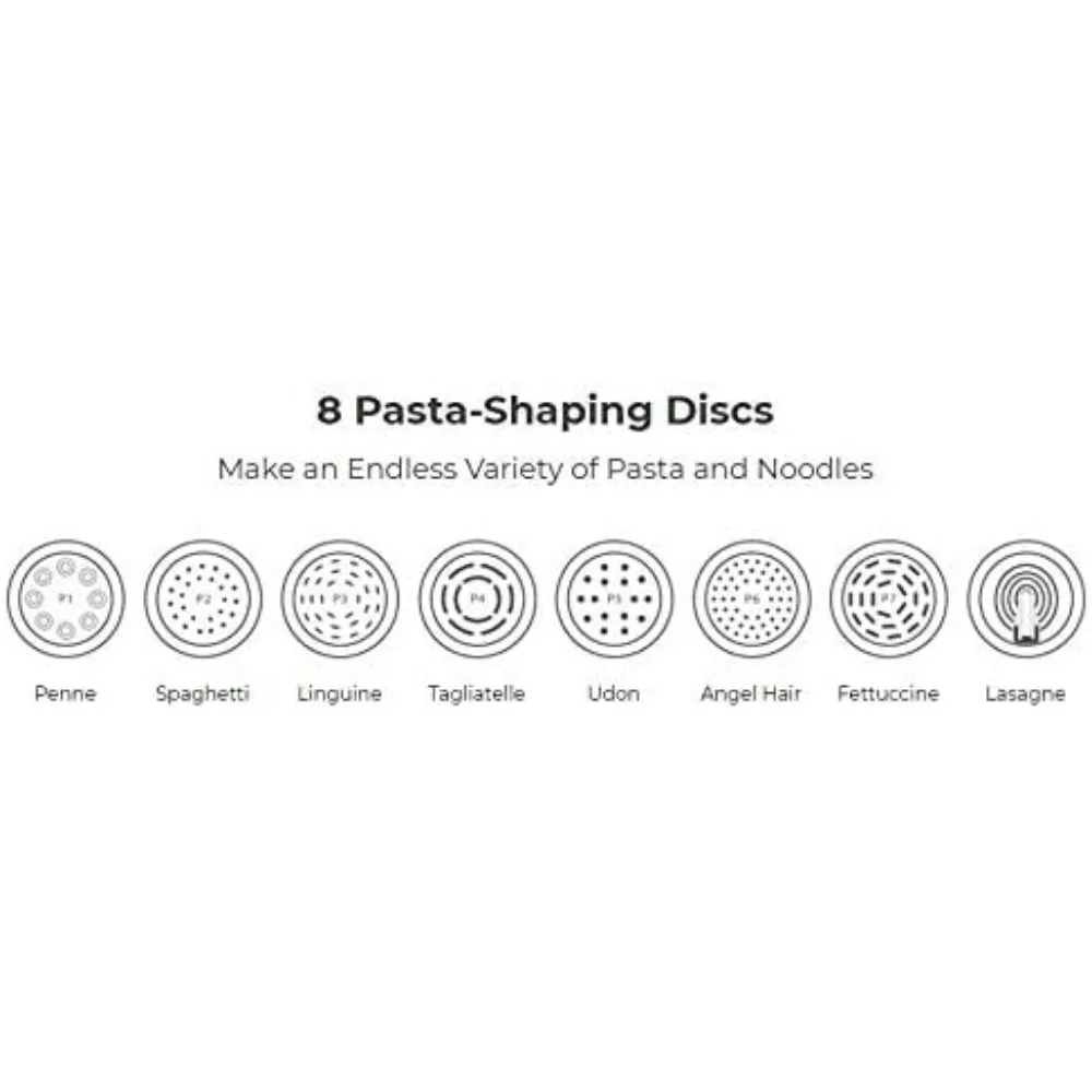 EMERIL LAGASSE Pasta & Beyond, Automatic Pasta and Noodle Maker with Slow Juicer - 8 Pasta Shaping Discs Black 5