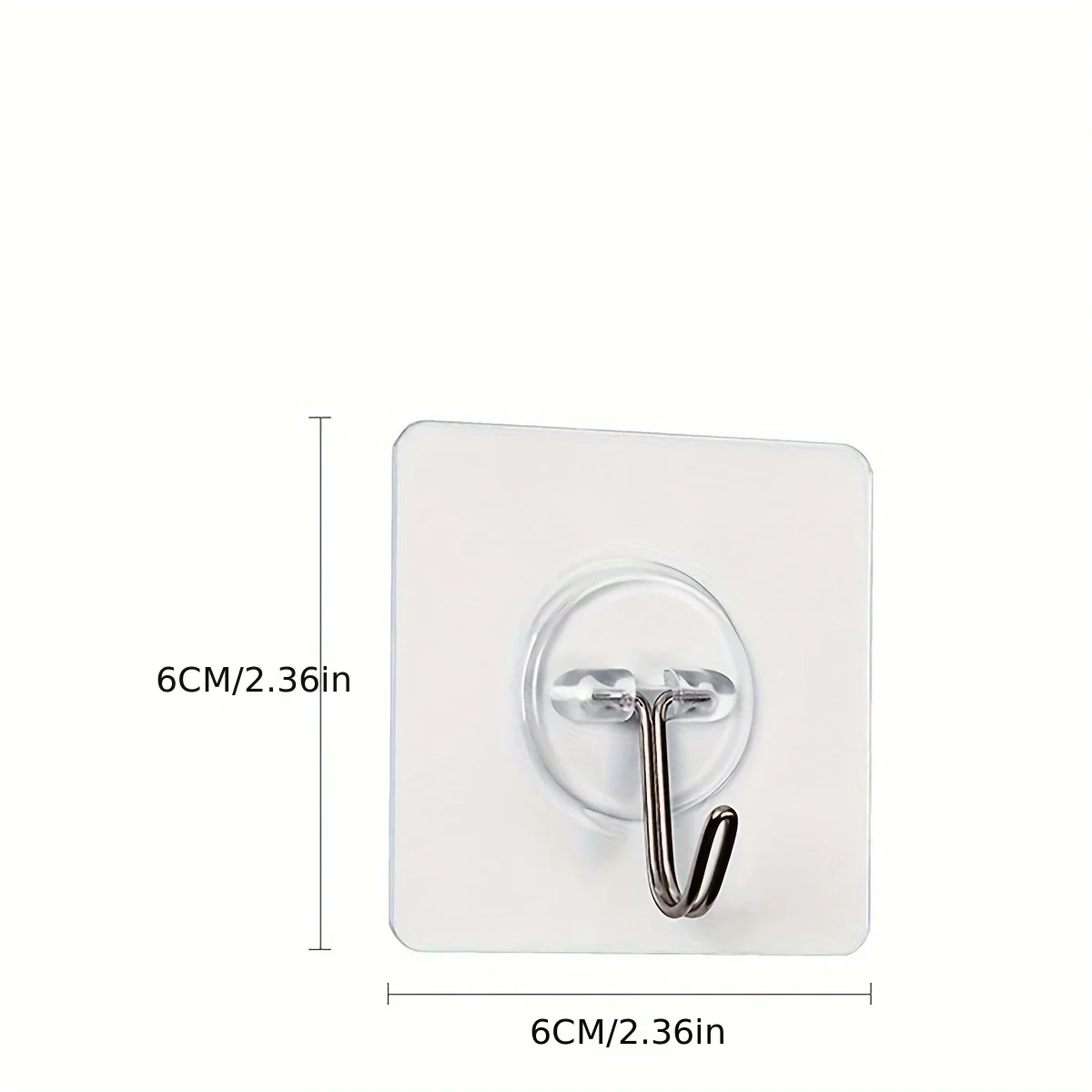 12pcs Transparent Bathroom Towel Hooks Acrylic Punch-free Self-adhesive