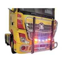 LED Front Bumper Light Collision Barrier Cattle Fence Lamp for Tamiya 1/14 RC Truck Benz Actros 56348 3363 1851 56335 DIY Parts 1