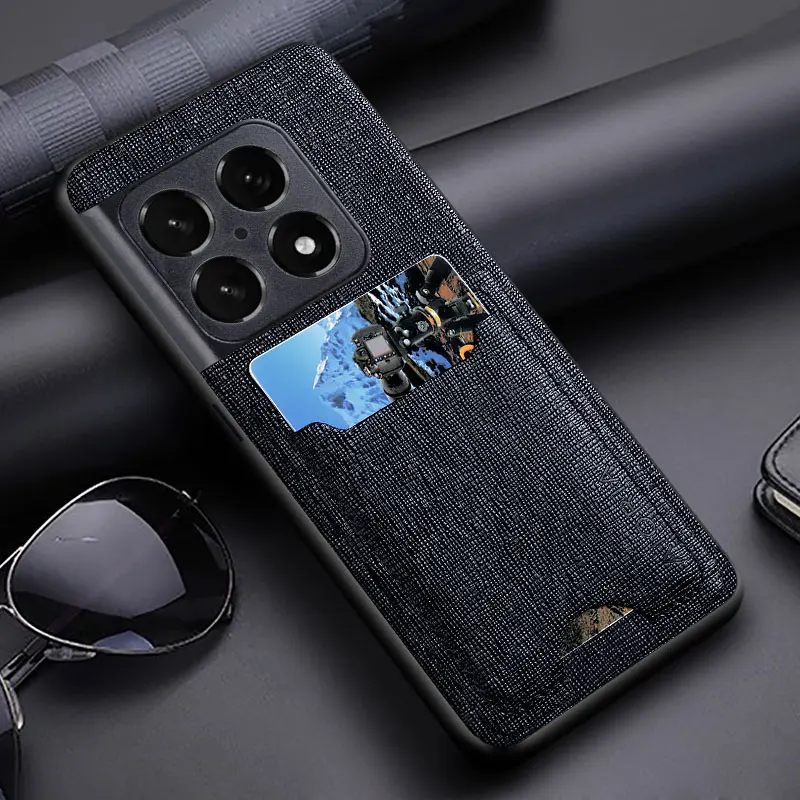 Luxurious PU Leather Phone Case with Card Slot and Bag Holder