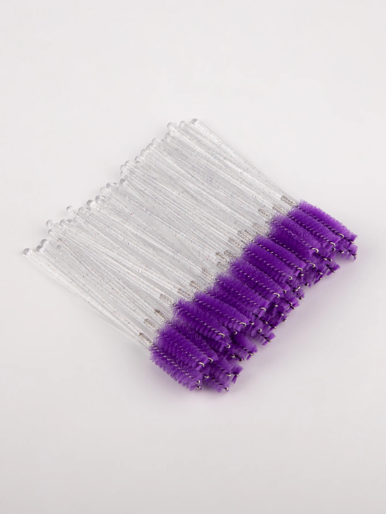 Disposable Crystal Eyebrow & Eyelash Brush Set - 50pcs Cosmetic Beauty Tools