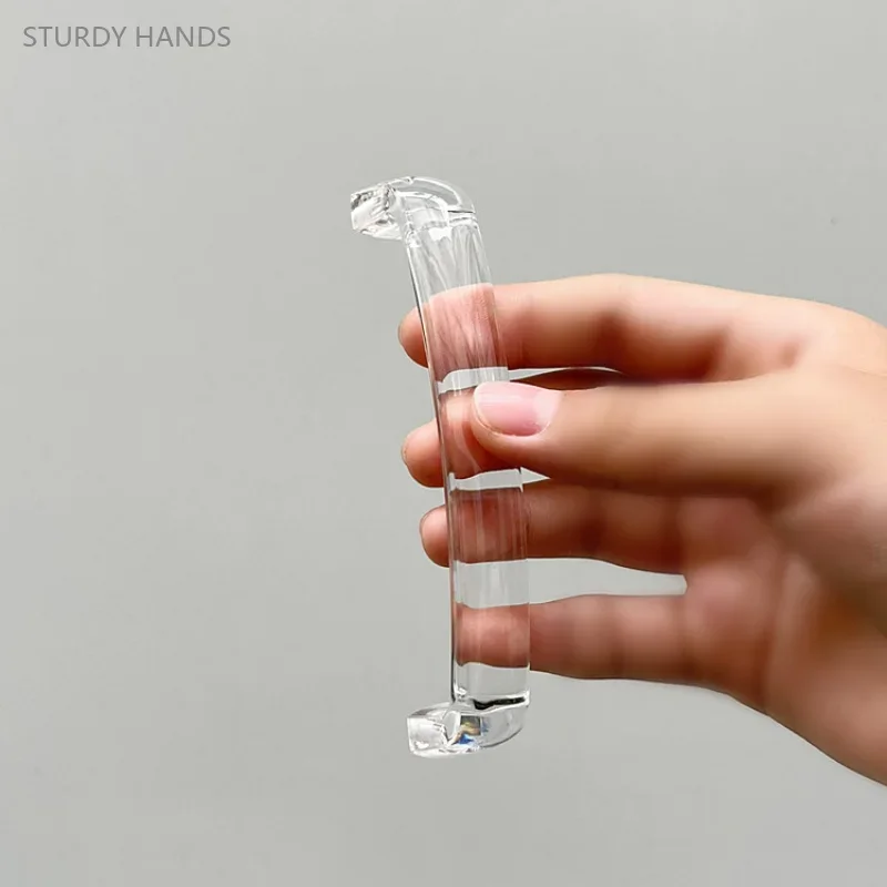 Lot De 6 Poignées De Porte De Cuisine En Acrylique Transparent -Poignée