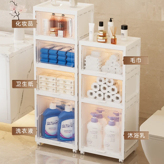 Shelf Floor Bathroom Toilet Toilet Crevice Storage Cabinet Washstand  Cosmetic Locker - AliExpress