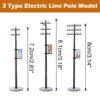 10x Plastic Electric Line Pole Model for Train SCENERY 1:100 HO TT Scale Electric Line Pole Model 6