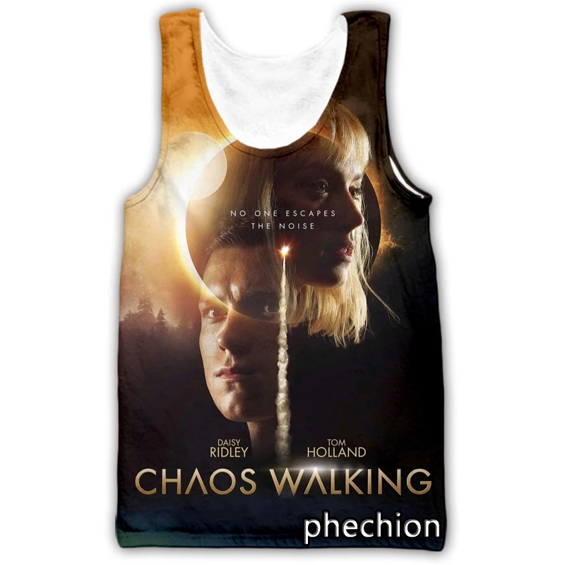 

phechion New Fashion Men/Women Chaos Walking 3D Printed Sleeveless Vest Streetwear Men Loose Sporting Tank Top A205