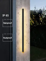 Applique murale étanche lampes murales extérieures de jardin lumières LED moderne nordique salon TV fond IP65 110/220 v rondelle murale 1