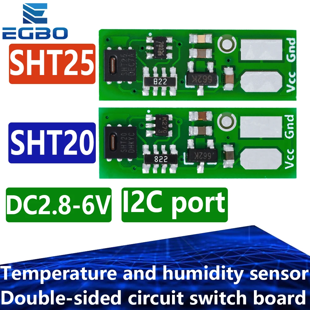 Temperature-and-humidity-sensor-Circuit-PCB-Pinboard-SHT20-SHT25-Double ...