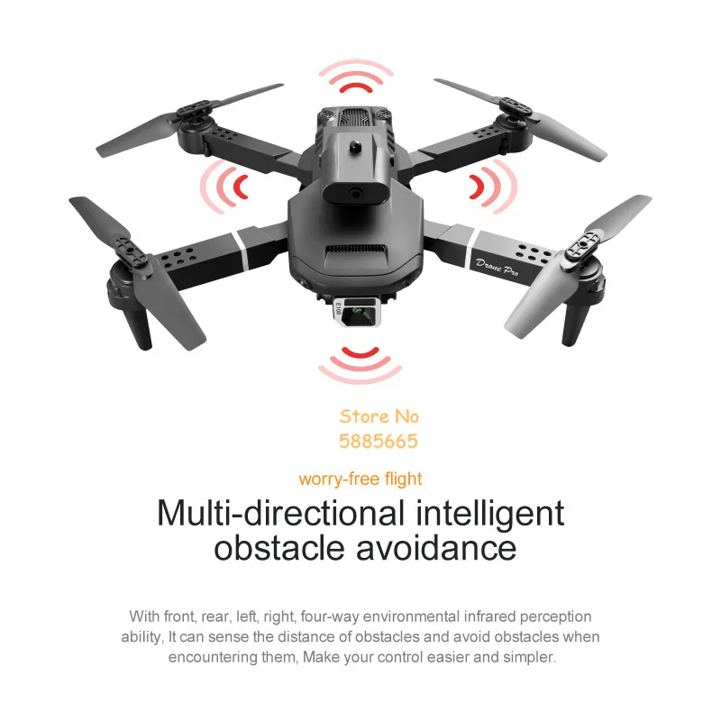 4K 공중 WIFI FPV 접이식 미니 RC 드론 헬리콥터 2.4G 360 °   장애물 회피 스마트 호버 APP 제어 RC 쿼드콥터 드론