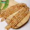 100% Natural Golden Citrine Yellow Crystal Loose Beads For Jewelry Making Bracelet Necklace Accessories 15'' 4 6 8 10 12mm 6