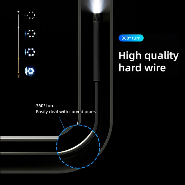 KERUI TYPE-C Connector Endoscope Camera for Android Phone PC OTG Industrial Endoscope Mini Camera for Pipeline Inspection 7MM 4
