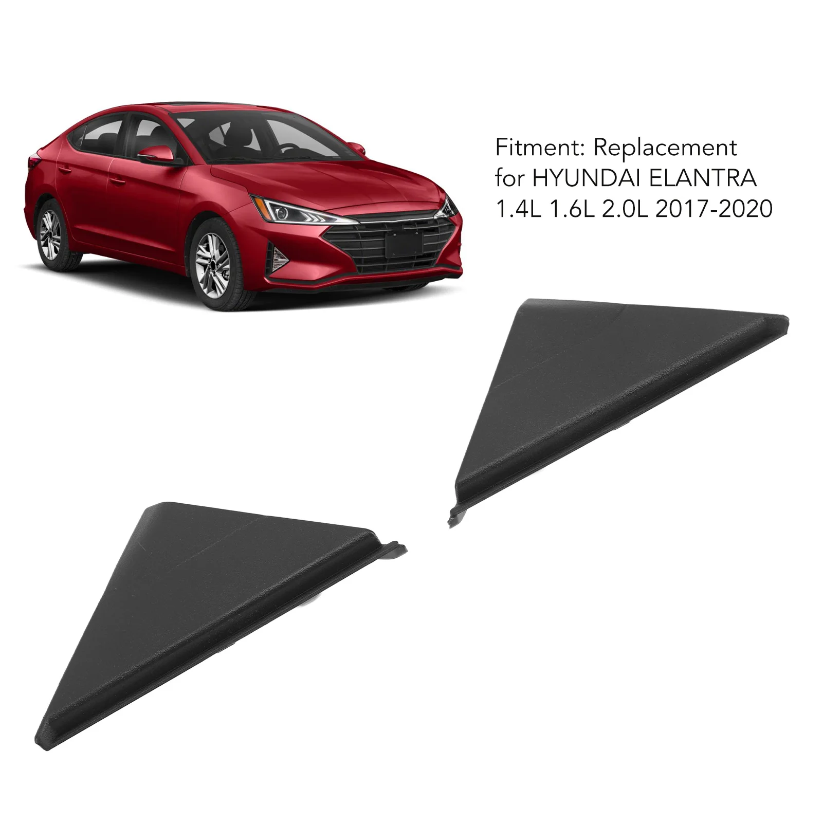 2PCS Fender Pillar Trim Molding for HYUNDAI ELANTRA 1.4L 1.6L 2.0L 86180 86190 F2000 Replacement Accessories