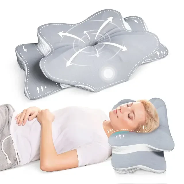 Orthopedic Memory Foam Cervical Pillow Ergonomic Orthopedic Neck Pain Pillow for Side Back Stomach Sleeper Remedial Pillows