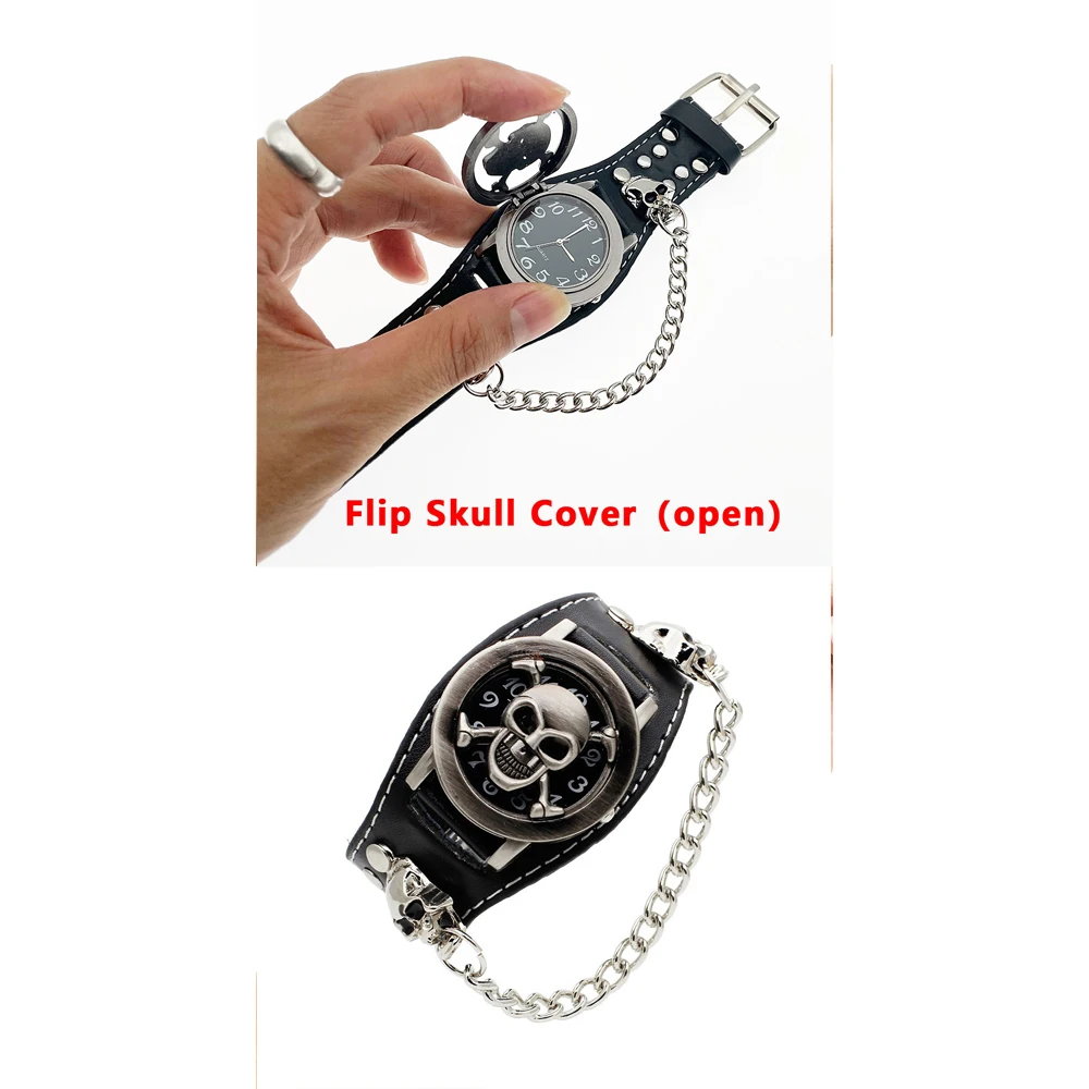 Luxury Men's Watch with Stylish Large Dial Design, Silver 3D Scorpion Skull Quartz Clock Military Watch Reloj 4