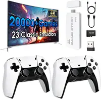 Nouvelle console de jeu rétro 2026 avec 23 émulateurs et plus de 20 000 jeux intégrés, HDMI 4K, 2.4G avec deux manettes sans fil 1
