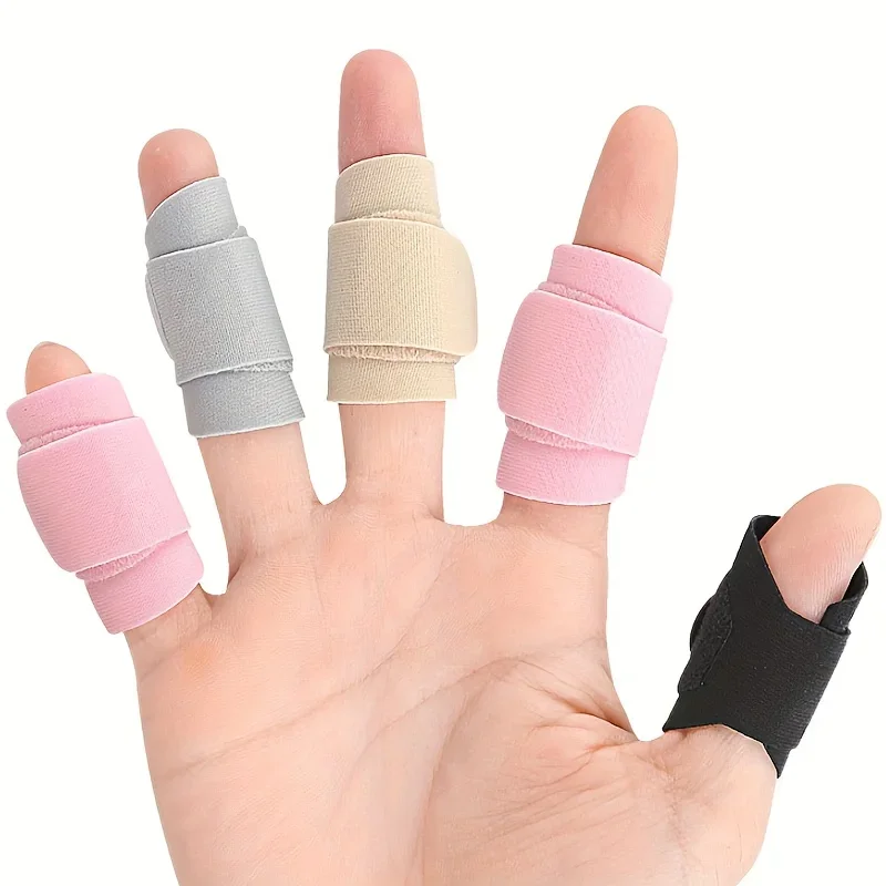 5pcs Adjustable Finger Splint Braces for Arthritis Pain Relief&Hand Pain Management -Reusable Support with Hook-and-Loop Closure