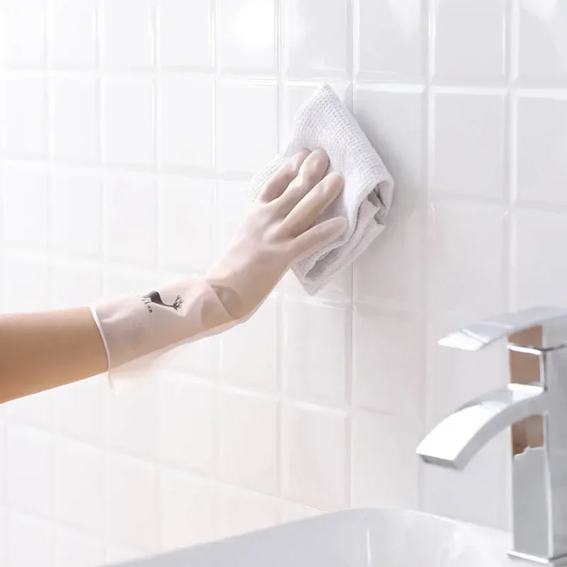 Waterproof Rubber Latex Dish Washing Gloves Kitchen Durable Cleaning Housework Chores Dishwashing Tools