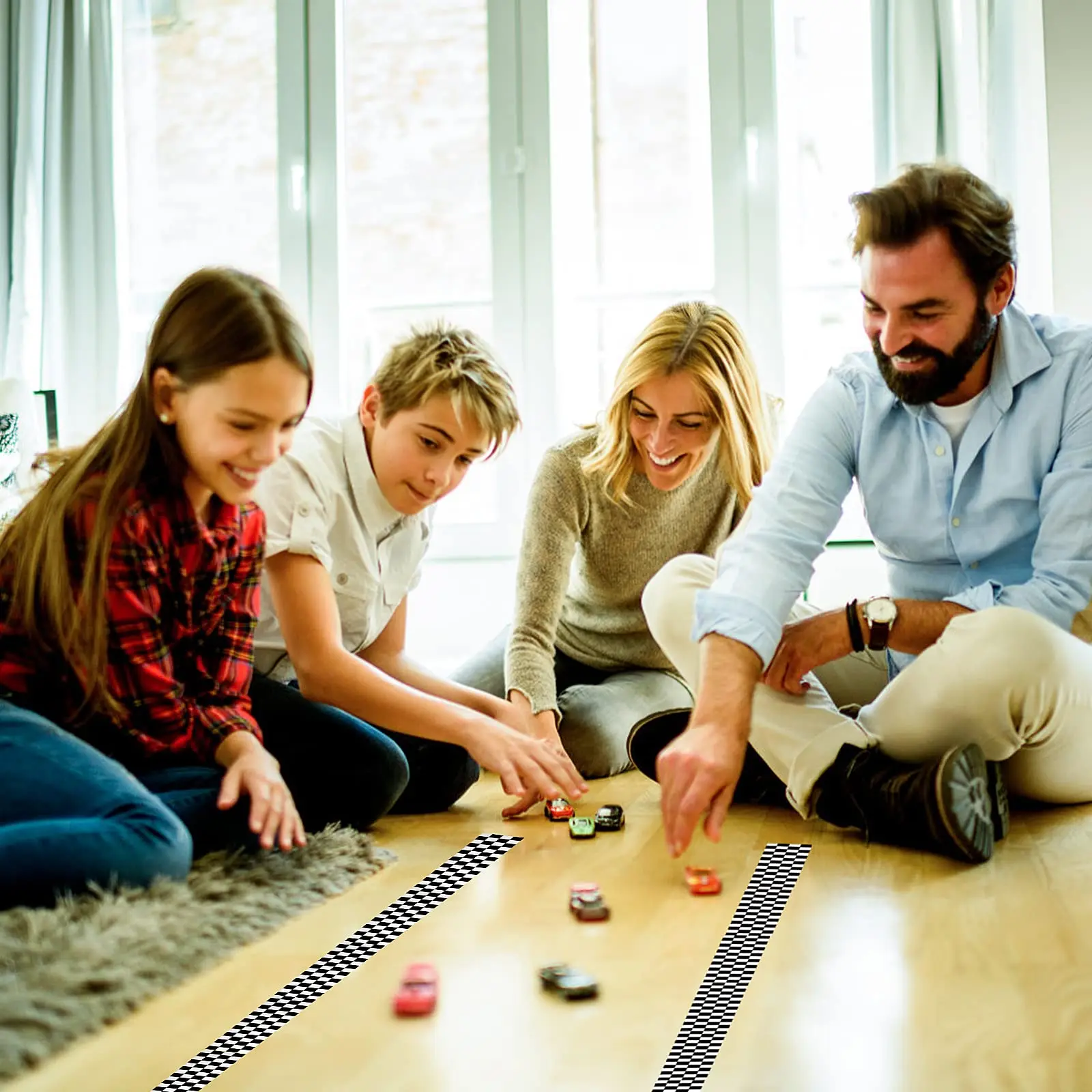 Nastro Per Torta Bandiera A Scacchi ROSSA Commestibile - 4 Pezzi á 24cm - Foto 2