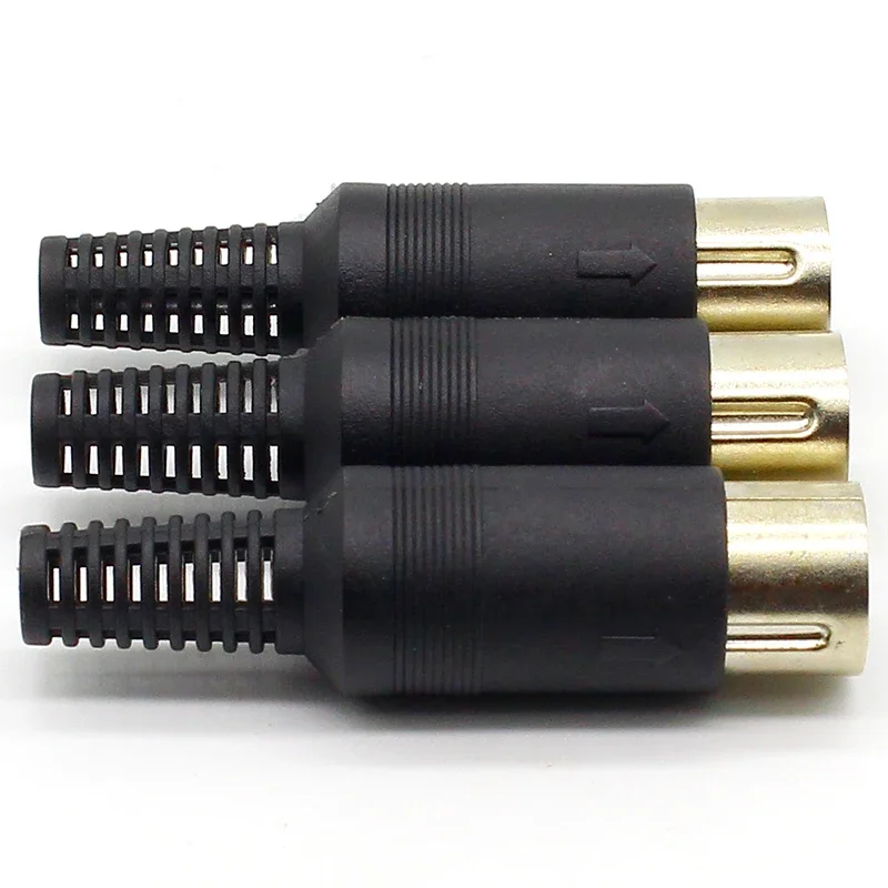 Cable Connector 3pcs/lot DIN male Plug Cable Connector 5 Pin Plastic Handle